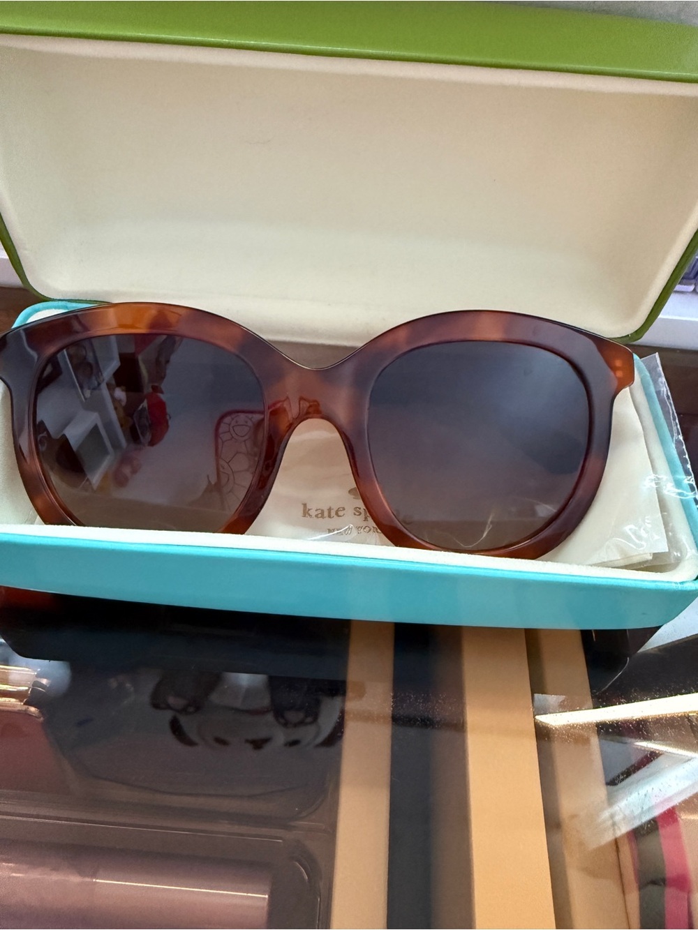 kate spade Lillian Tortoiseshell Oversized Sunglasses with Brown Gradient Lenses